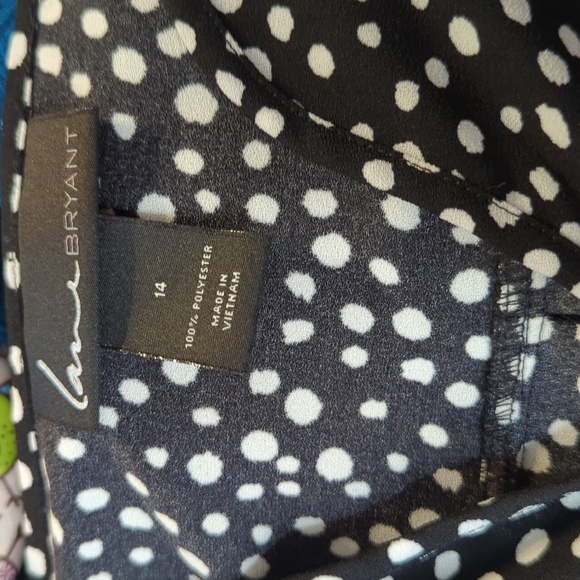 Lane Bryant Black and White Polka dot dress size 14 - Picture 5 of 6